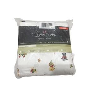 Cuddl Duds Live In Layers Sheet Set Soft & Cozy Queen Sheet Set Xmas Dog Warm